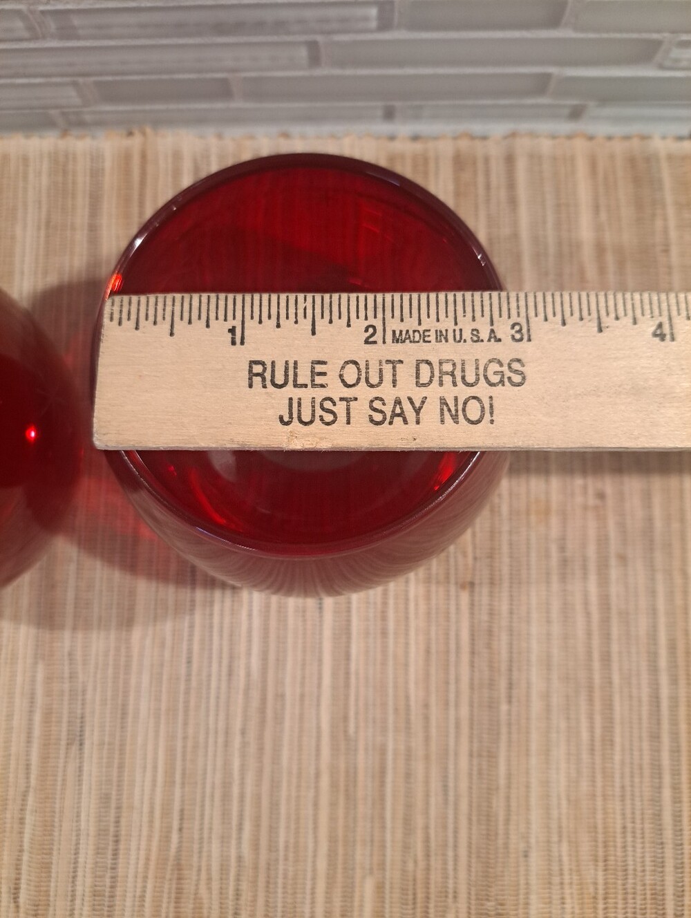 Crate & Barrel Diva Ruby Red Glass Votive Candle Holders Pair Made In Poland - Picture 3 of 5